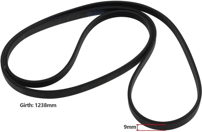Dailygoods - Elastische Wasmachine Aandrijfriem V-snaar 1238 mm
