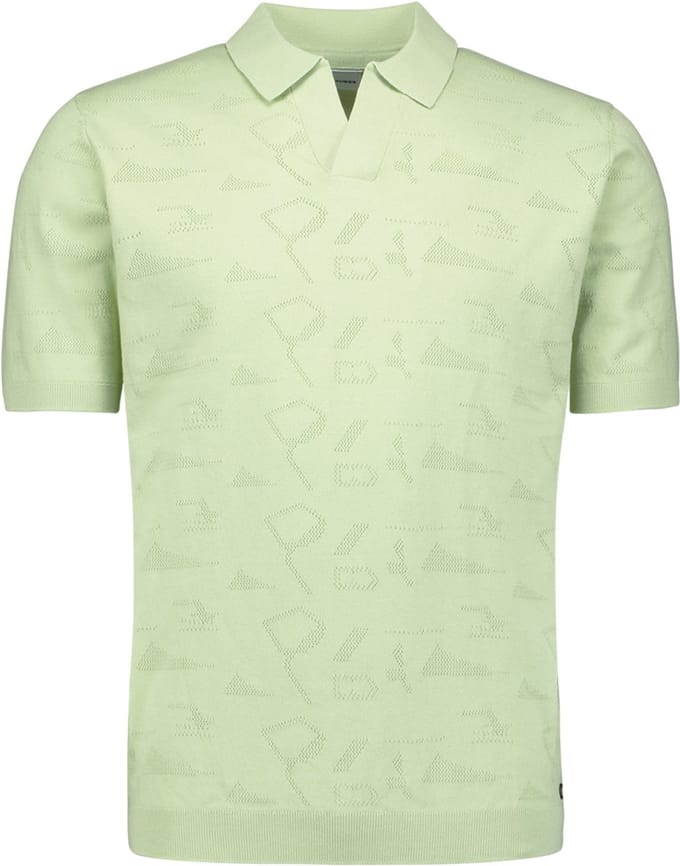 No Excess Pullover short sleeve polo jacquard green