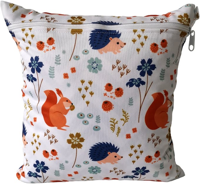 Strandtas met ritssluiting – Waterdichte strandtas – Luiertas – 28x30 cm –Egel SM124