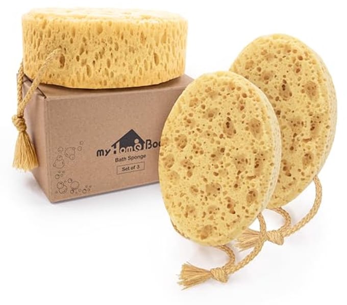 Premium Lichaamsspons Set van 3 - Ovaal, Groot Formaat, Veel Schuim voor een Luxe Douche-ervaring