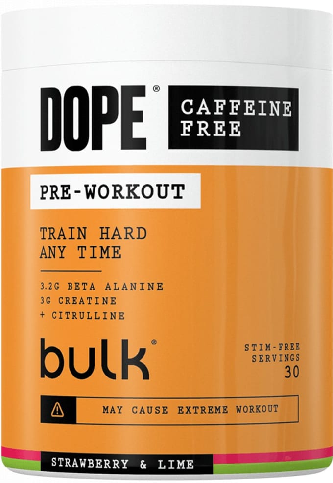 Bulk Dope Pre-Workout caffeine-free (30 serv) Strawberry & Lime - Pre-Workout - Stimulans-vrije Booster