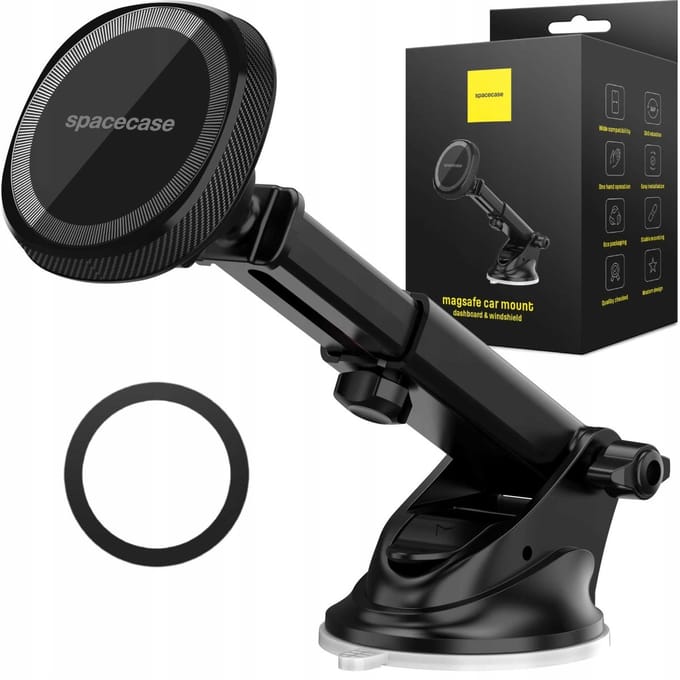 Spacecase Autohouder Voor Het Board Voor Magsafe Windshield Sc06 Zwart