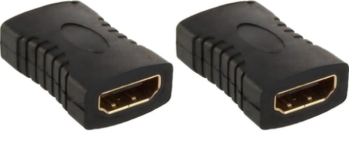 Nereb - Koppelstuk geschikt voor HDMI kabels - Dual pack