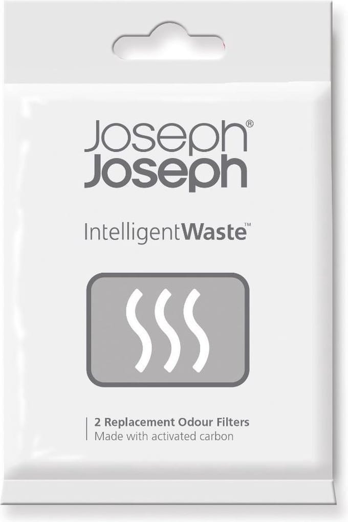 Joseph Joseph Vervangende Geurfilters Intelligent Waste – Actieve Koolstoffilters voor Totem, Titan & Stack Afvalsystemen - 2 Pack