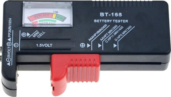*** Batterijtester met accu-Indicator, batterijmeter, accutester en volt-meter in één - Oude batterij - van Heble® ***