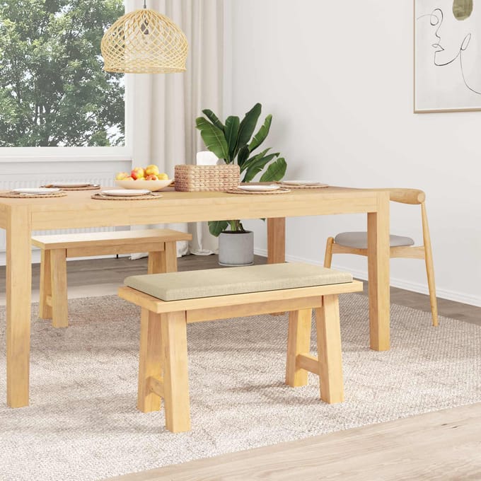 vidaXL - Bankkussen - Stof - Crèmekleurig - Diepte - 35 - cm