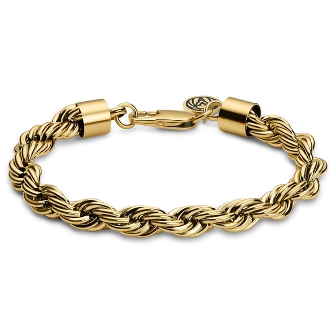 Essentials | 8 mm Goudkleurige Armband met Gedraaide Schakels