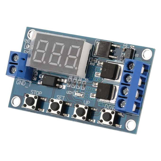 12V24V Pulssignaal Cyclus Vertragingstimer Schakelaar dubbele MOS Besturingsbord