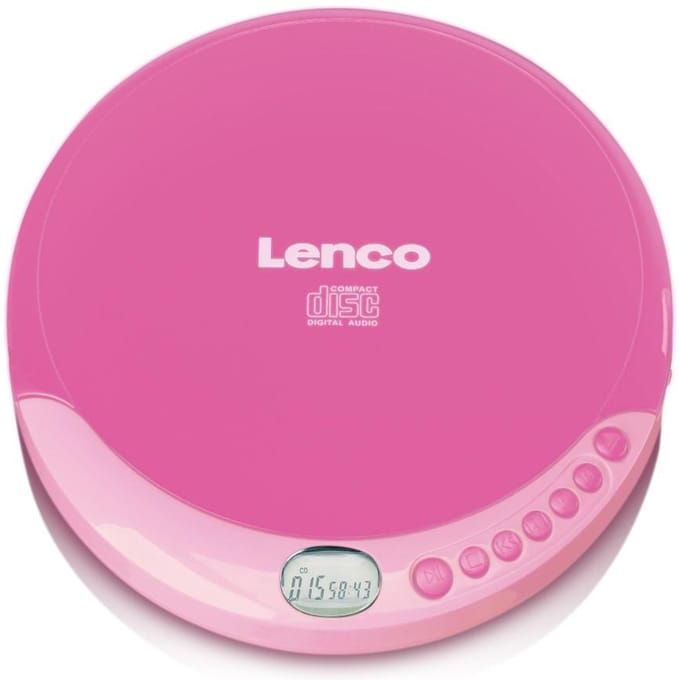 Lenco CD-011PK Discman - Draagbare CD Speler met Oordopjes - Roze