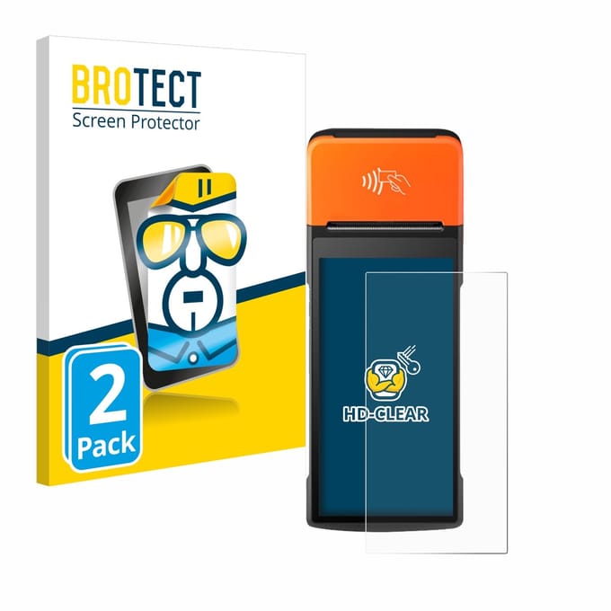 BROTECT - Screenprotector voor Sunmi V2 Pro - Folie Beschermfolie transparant 2 Stuks