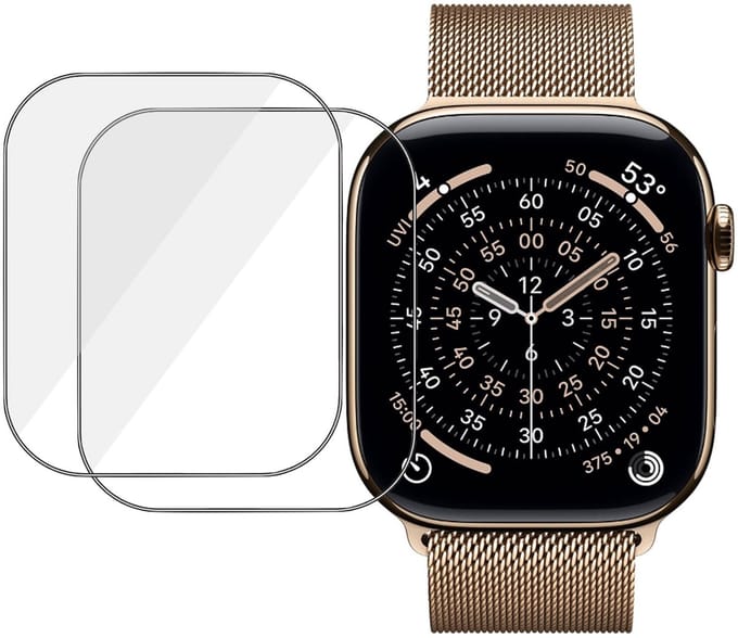 2x Screenprotector geschikt voor Apple Watch 46mm - Folie Screen Protector