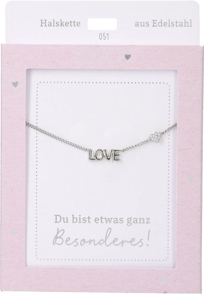 Depesche ketting hart hanger zilver - sieraden cadeau dames.
