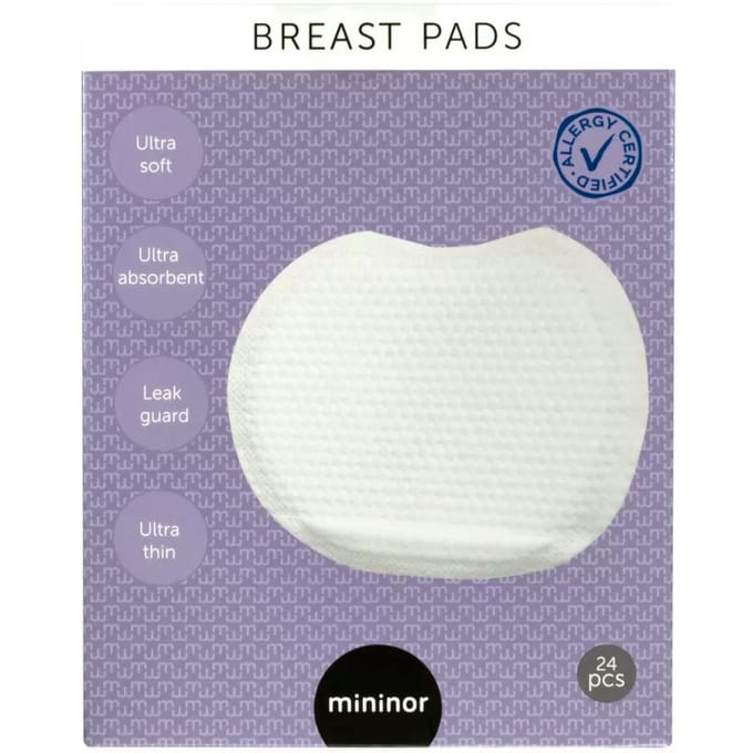 Mininor Borstkussentjes Wit 24 st