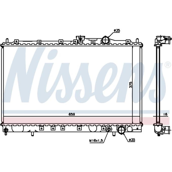 Radiator, motorkoeling NISSENS 62839