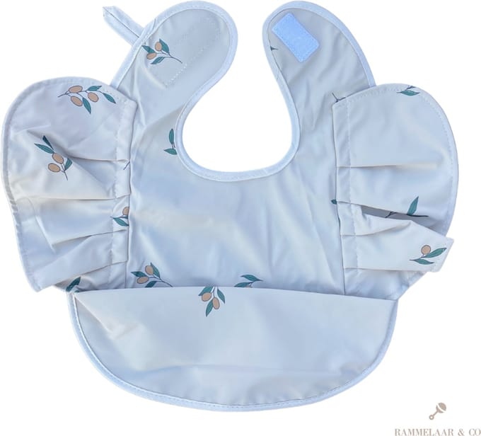 Rammelaar&Co Slabber Olive - Slabber voor Baby's - Olijfpatroon - Olijfmotief - Trendy