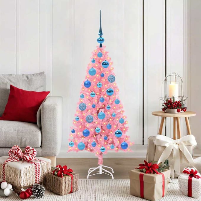 vidaXL - Kerstboom - Roze - 120 - cm - PVC
