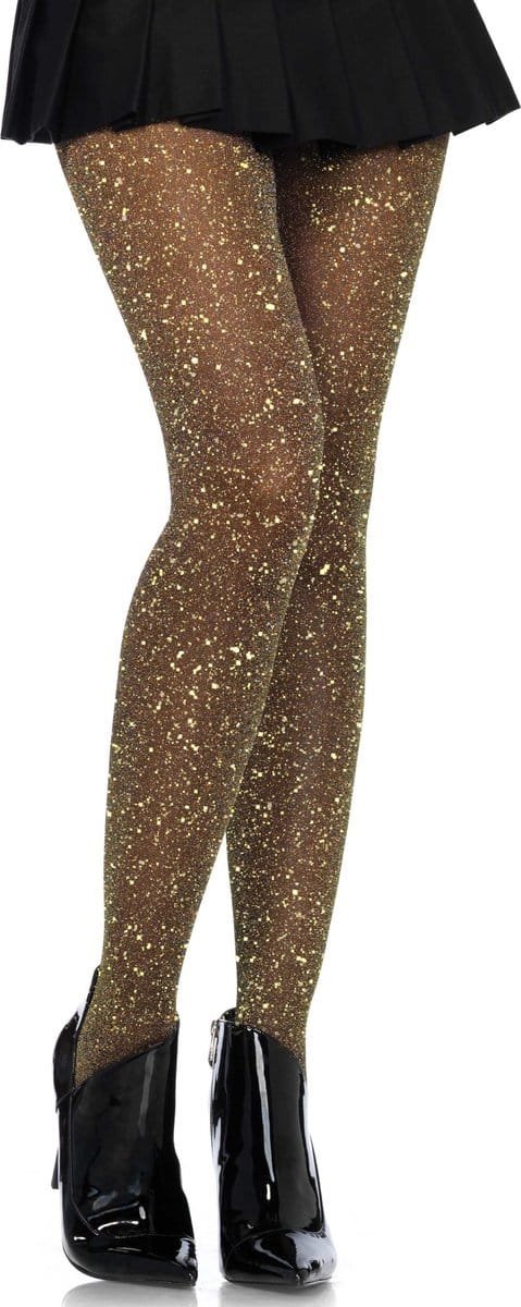 Transparante Lurex Glanzende Panty Dames Leg Avenue