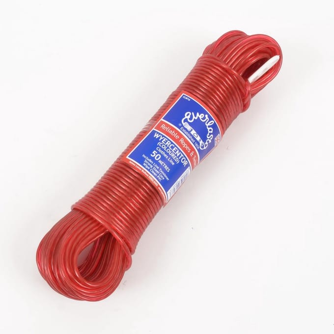 Sterke Waslijn 5mm met Stalen Kern - Duurzaam PVC Buitengebruik