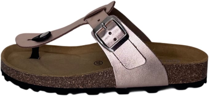 Q Fit Katja gold fantasy teenslipper (Maat - 37, Kleur - Metallic)