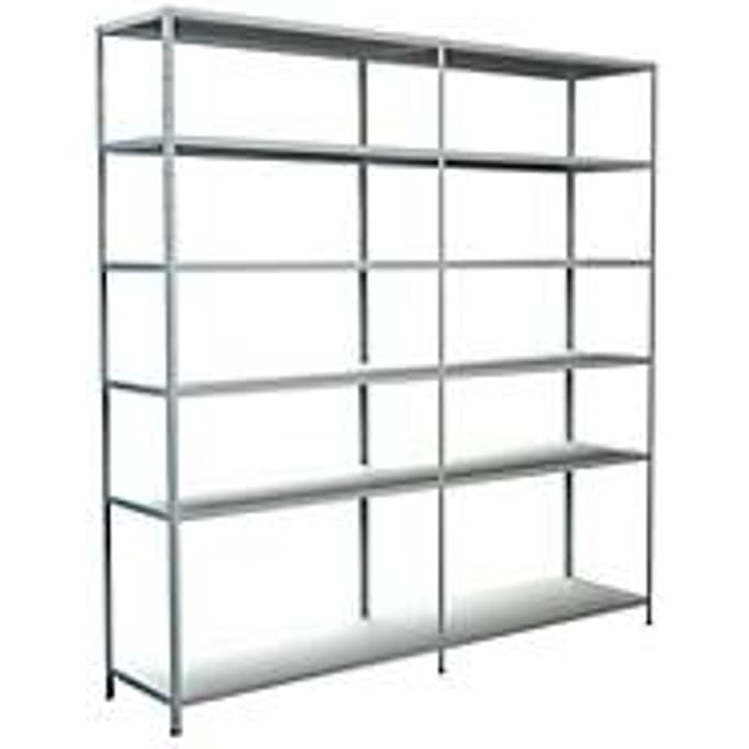 Legborden zonder grendels, H 2300 x B 2200 x D 500 mm, wit