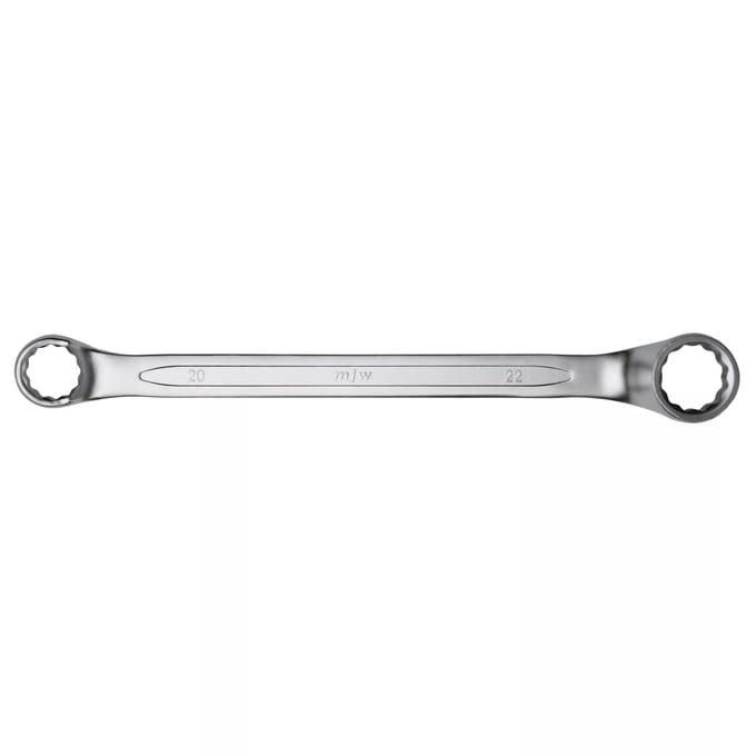 MJW Ringsleutel 20x22mm 12-kant Afgebogen CrV DIN 838