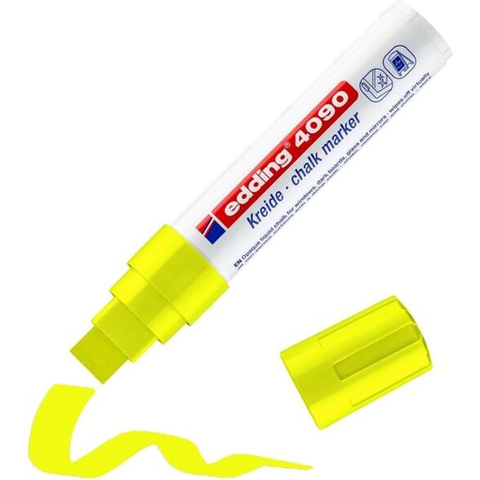 Edding 4090 krijtmarker (4-15 mm rond) Neon Geel