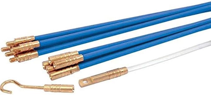 Stangen Set - Kabeltrekker - Draad Toegang - Versterkte polyester staven - 10x 1m - Blauw