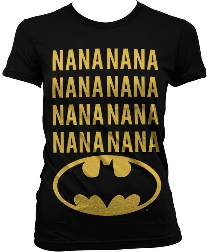 Batman NaNa Girly T-shirt voor dames, zwart