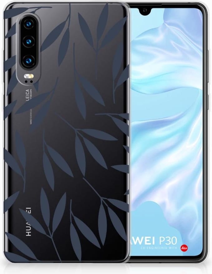 Huawei P30 TPU Case Leaves Blue