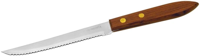 Klein keukenmes met houten handvat 21 cm Nirosta