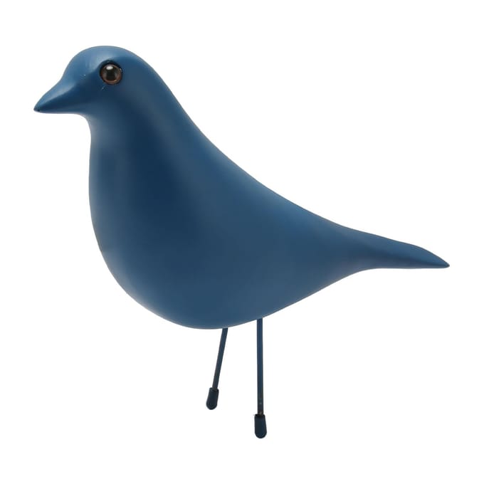 Figurine d'Oiseau Résine Mignon Moderne Décoratif Statue d'Oiseau Ornement pour Salon Restaurant Bureau blue