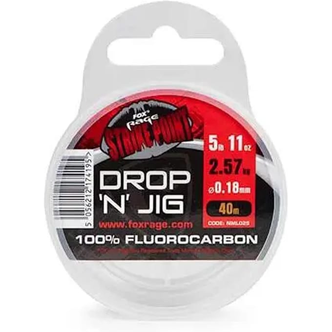 Fox Rage Strike Point Drop ‘N’ Jig 100% Fluocarbon (40m) - Maat : 0.35mm