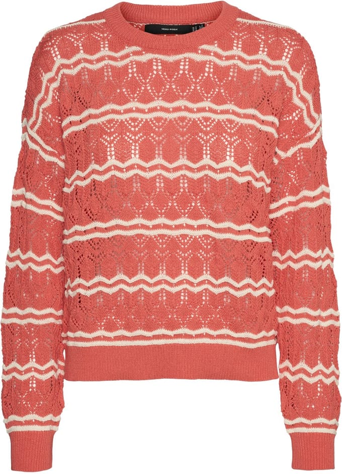 VERO MODA - %VMBELLA LS O-NECK PULLOVER GA BOO - Dames - Gebreide truien