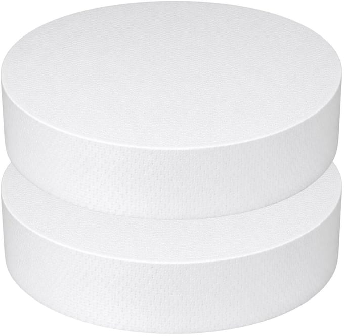 Piepschuim vormen - cirkel - 2x - D32,5 x 4 cm - styropor hobby / DIY vorm - basis knutselfiguren