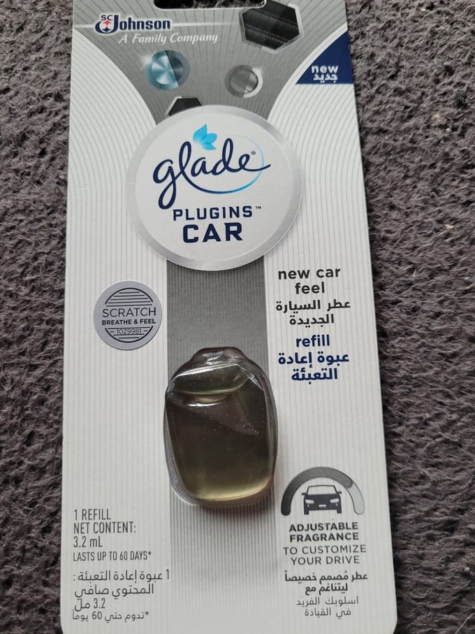 Glade Luchtverfrisser Johnson Car Vent Oil New Car Feel, 2 ml navulling