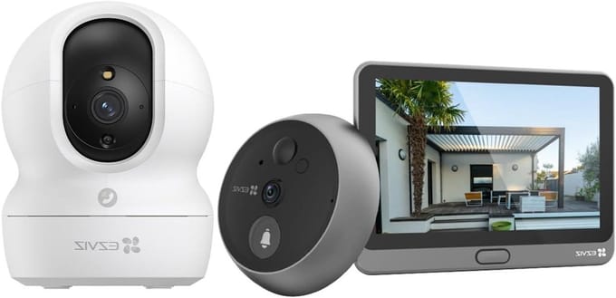 Deurspion Camera Kit - Videodeurintercom Set - Huis Beveiliging - Menselijke Bewegingsdetectie - 4.3 Inch Touchscreen - Zwart