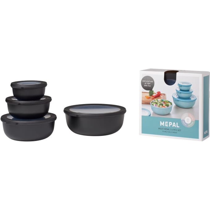 Mepal - Multikom Cirqula vershouddoos set - 350 + 750 + 1250 + 2250 ml - Rond - Nordic black