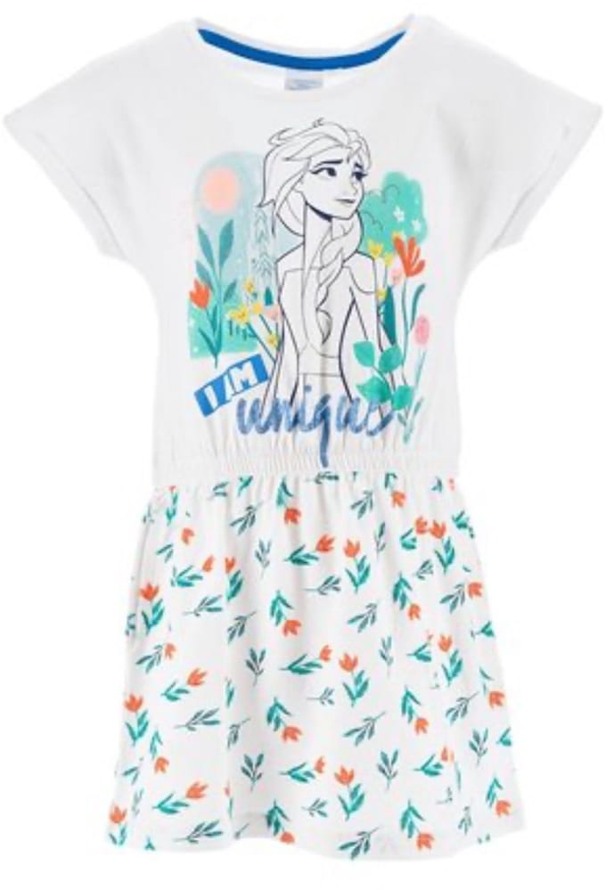 Disney Frozen Jurk - Wit - I am Unique - Maat 110