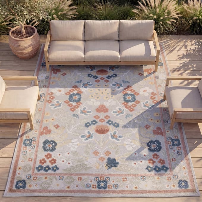 Fraai buitenkleed - Bloom Oriental Multicolor - 160x230cm