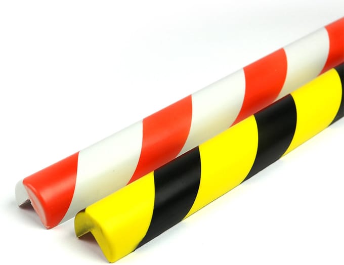 PU Stootrand Hoekprofiel Model 1 – Wit & Rood