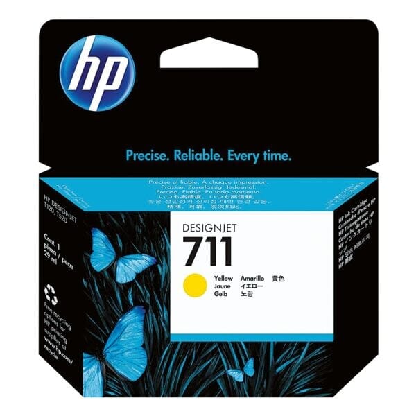 Originele HP inktcartridge 711, enkele verpakking, geel