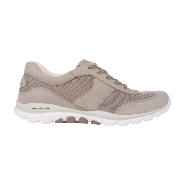 Gabor rollingsoft sensitive 86.966.33 - dames rollende wandelsneaker - Beige - maat 37 (EU) 4 (UK)