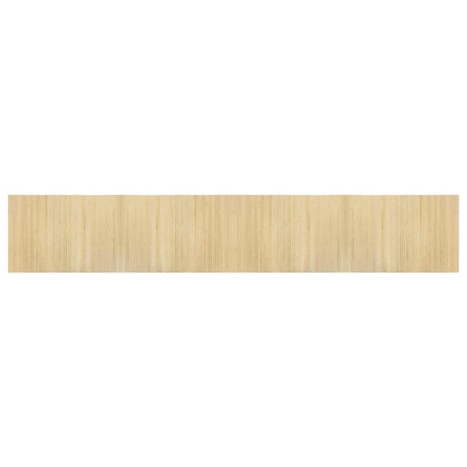 vidaXL - Vloerkleed - rechthoekig - 70x400 - cm - bamboe - lichtnaturel