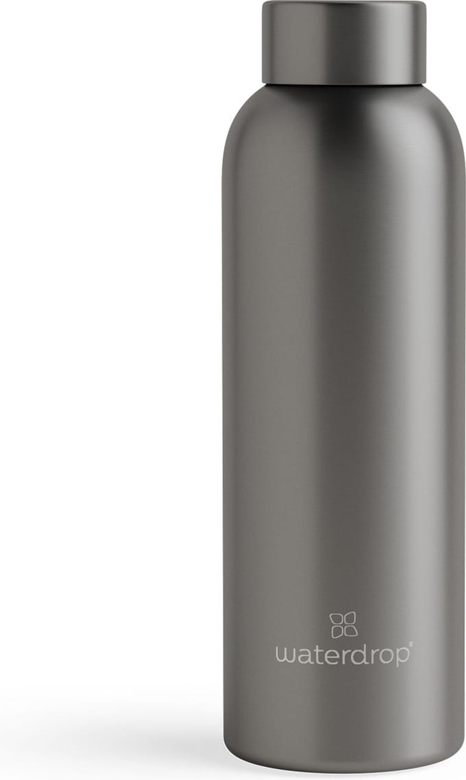 waterdrop® Thermosfles - 600 ml - Roestvrij Staal - Charcoal Brushed