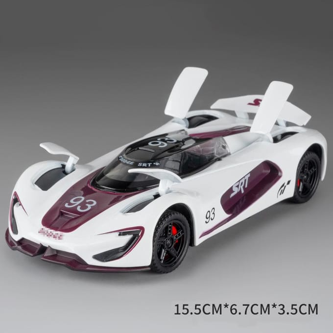 1:32 Schaal Rs6 Srt Tomahawk Auto Model Speelgoed Legering Diecast Geluid Licht Pull Back Track Editie Modellen Cadeaus Voor Vriend