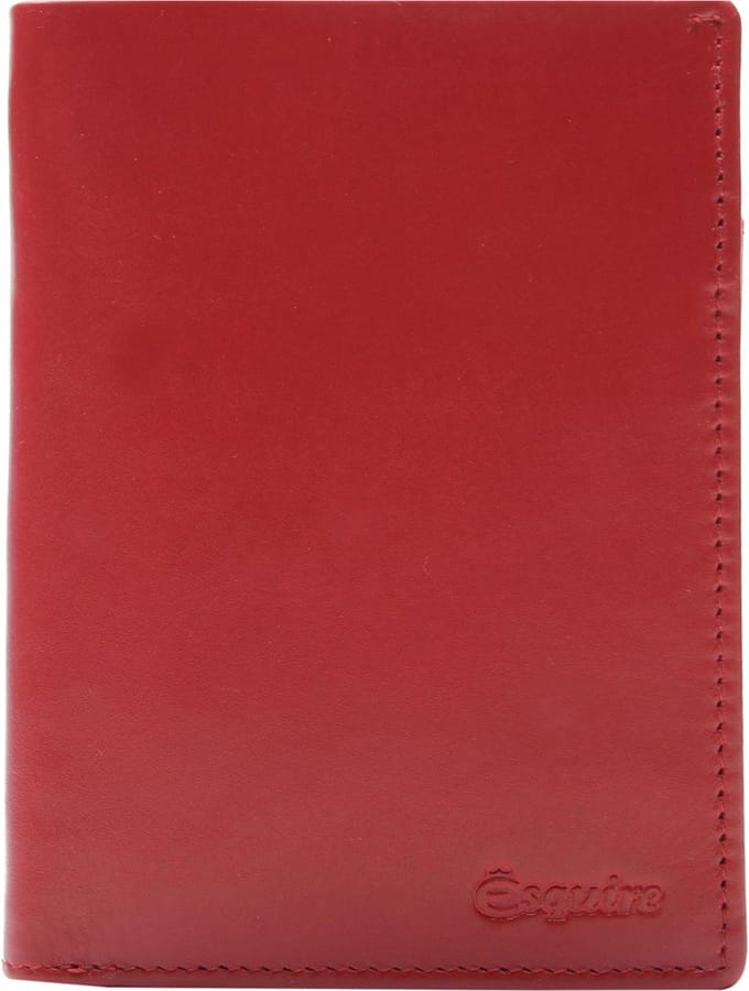 Esquire Portemonnee New Silk Wallet High with Flap Red Donkerrood