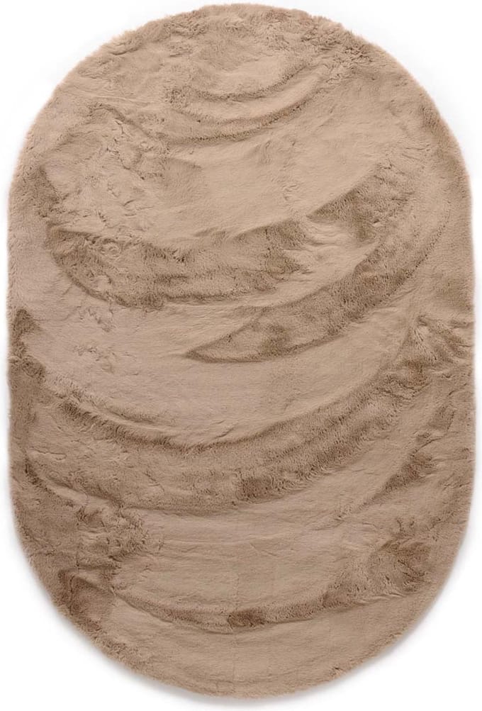 Vloerkleed ovaal hoogpolig - Comfy plus taupe 200x300