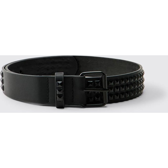 Pu Matte Riem Met Studs | Black | Size Medium