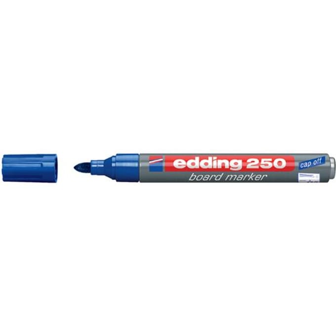 Viltstift - Edding 250 - Whiteboard - Ronde punt - Blauw - 1.5-3 mm - 1 stuk