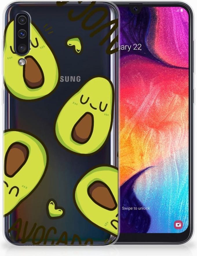 Samsung Galaxy A50 Telefoonhoesje met Naam Avocado Singing